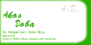 akos doba business card