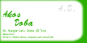 akos doba business card